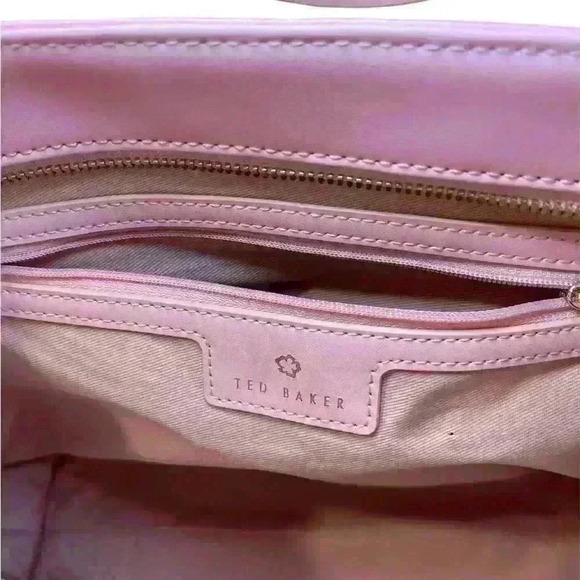 Ted Baker Magdar Magnolia Eyelet Raffia Medium Tote Bag - Picture 9 of 11